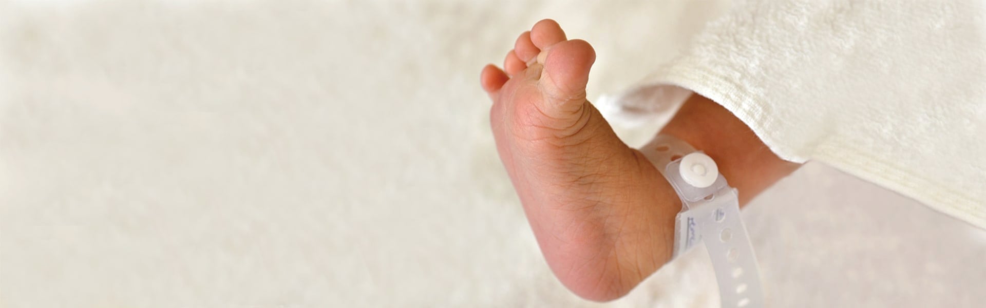 Newborn baby foot