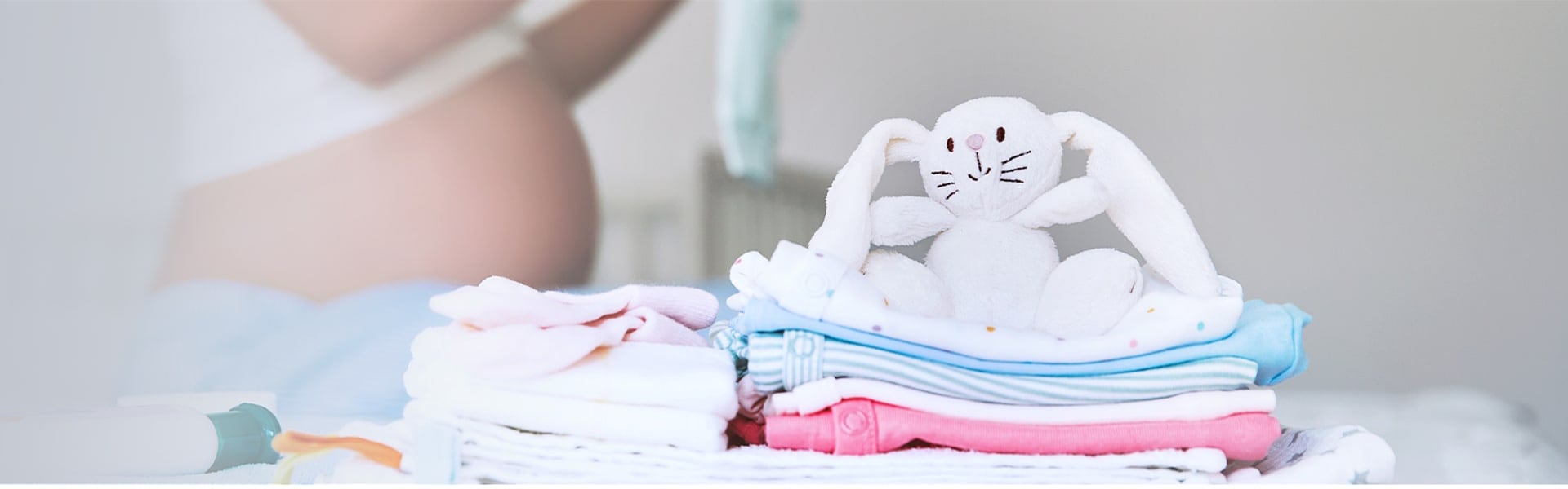 Pile of baby clothes