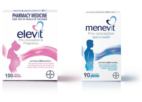 Elevit with iodine and Menevit